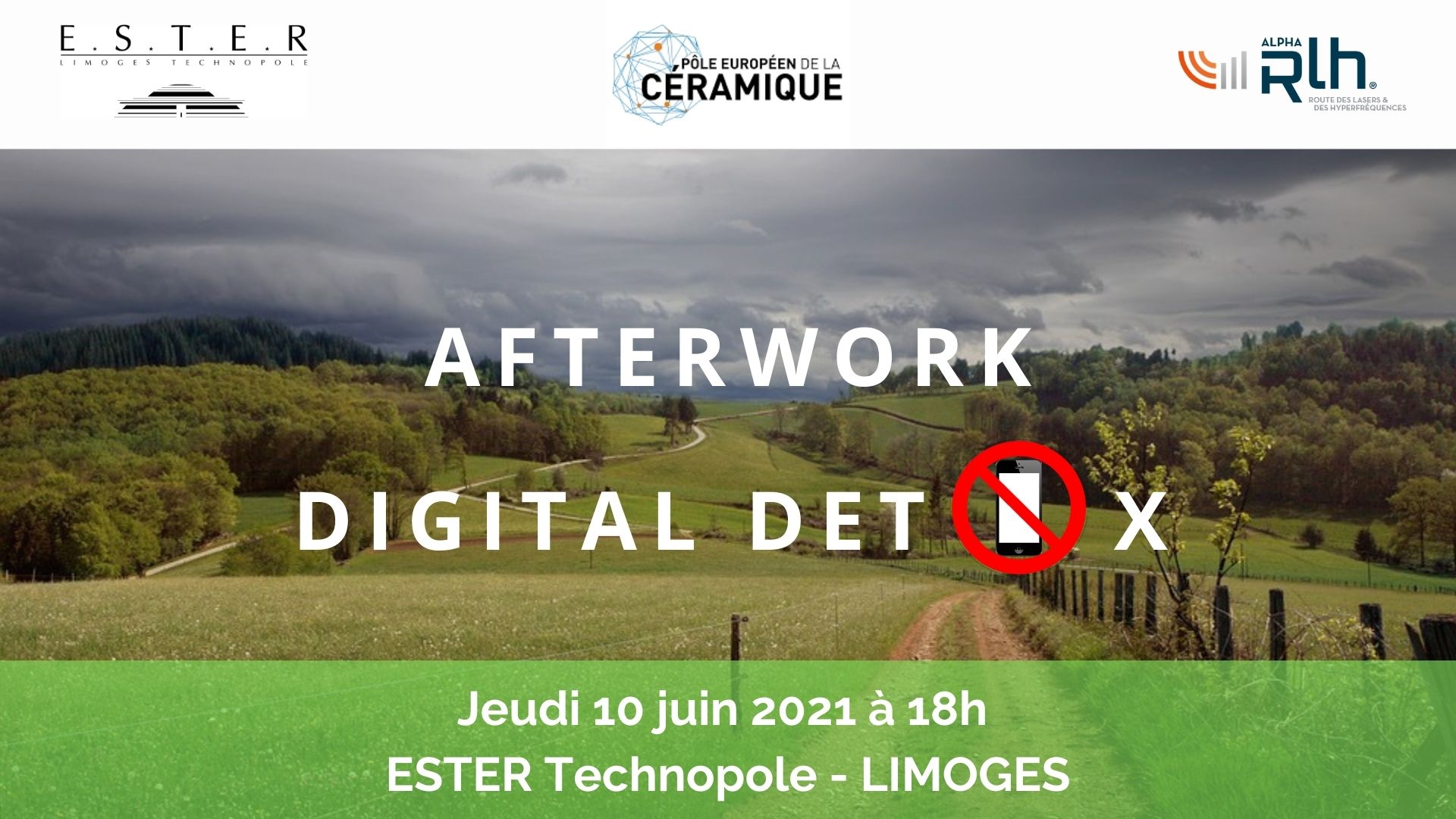 Illustration article Afterwork Digital Detox le 10 juin 2021 à Limoges